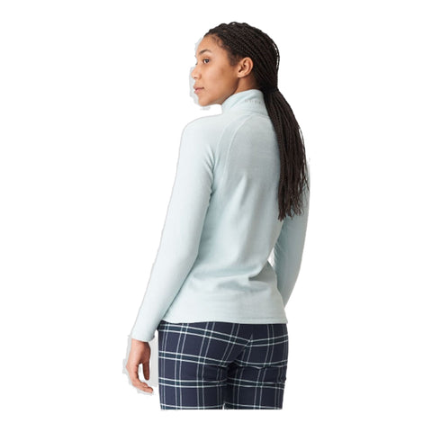 W Fleeceshirt Amy Half Zip Pastellblau Damen