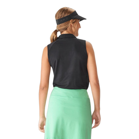 Rumi Polo Ärmellos Schwarz Damen Damen