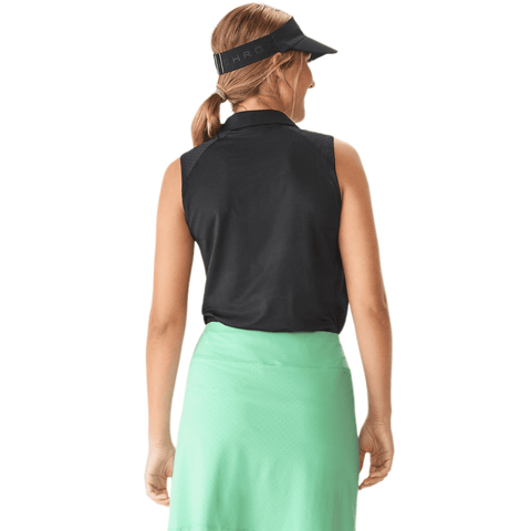 Rumi Polo Ärmellos Schwarz Damen