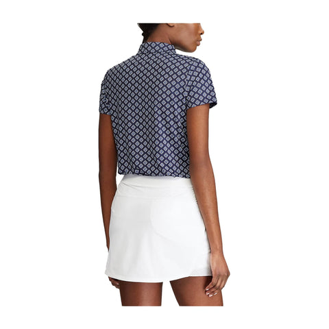 W Printed Airflow SS Polo Navy