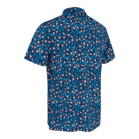 Polo SS Whimsical Tropical Print Herren