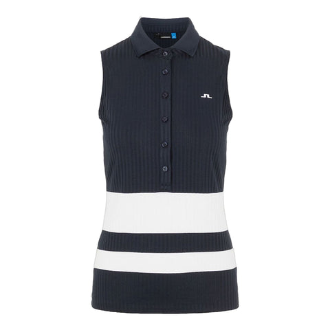W Nora-Rib Jersey Polo Jl Navy Damen
