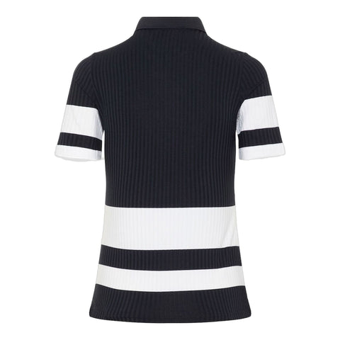 W Natasha-Rib Jersey Polo Jl Navy Damen