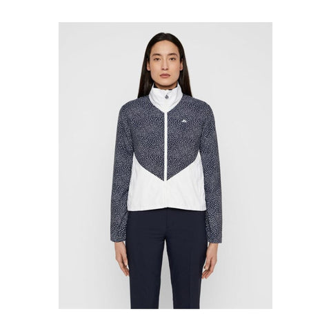 W Windjacke Lily Weiß/Gepunktet