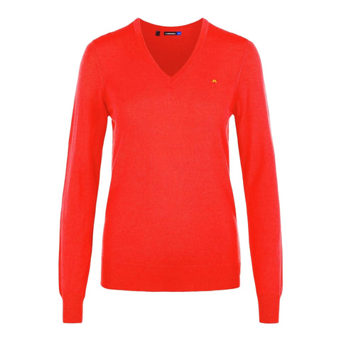 W Amaya-True Merino Sweater Tomato Red Damen