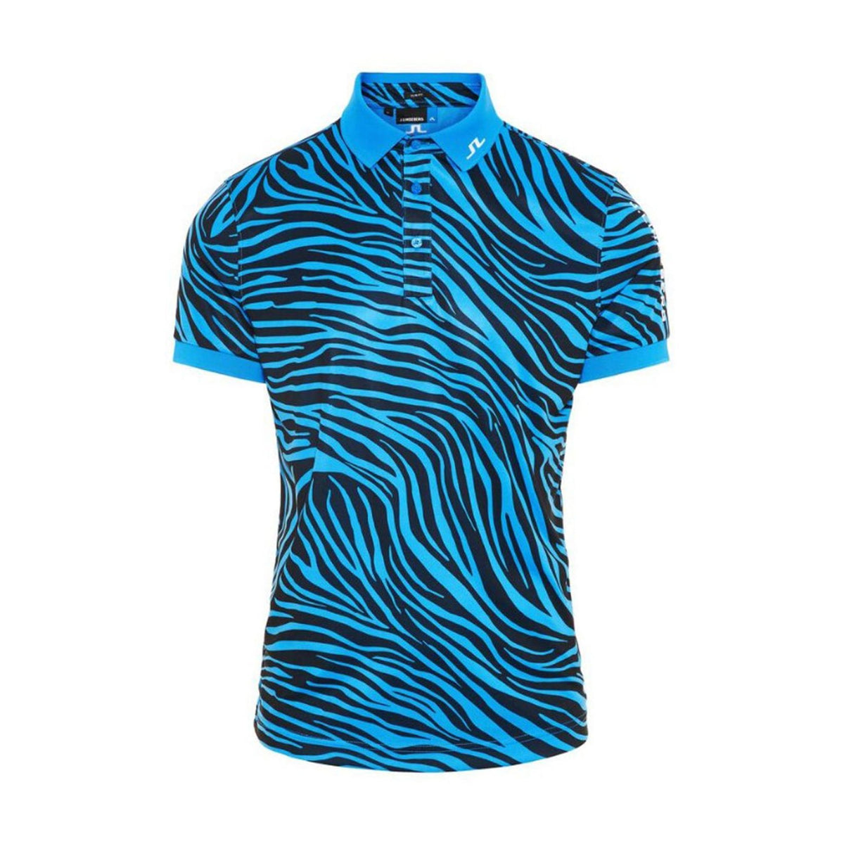 M Tour Tech Print Slim Fit-TX Polo Zebra Worl Blu