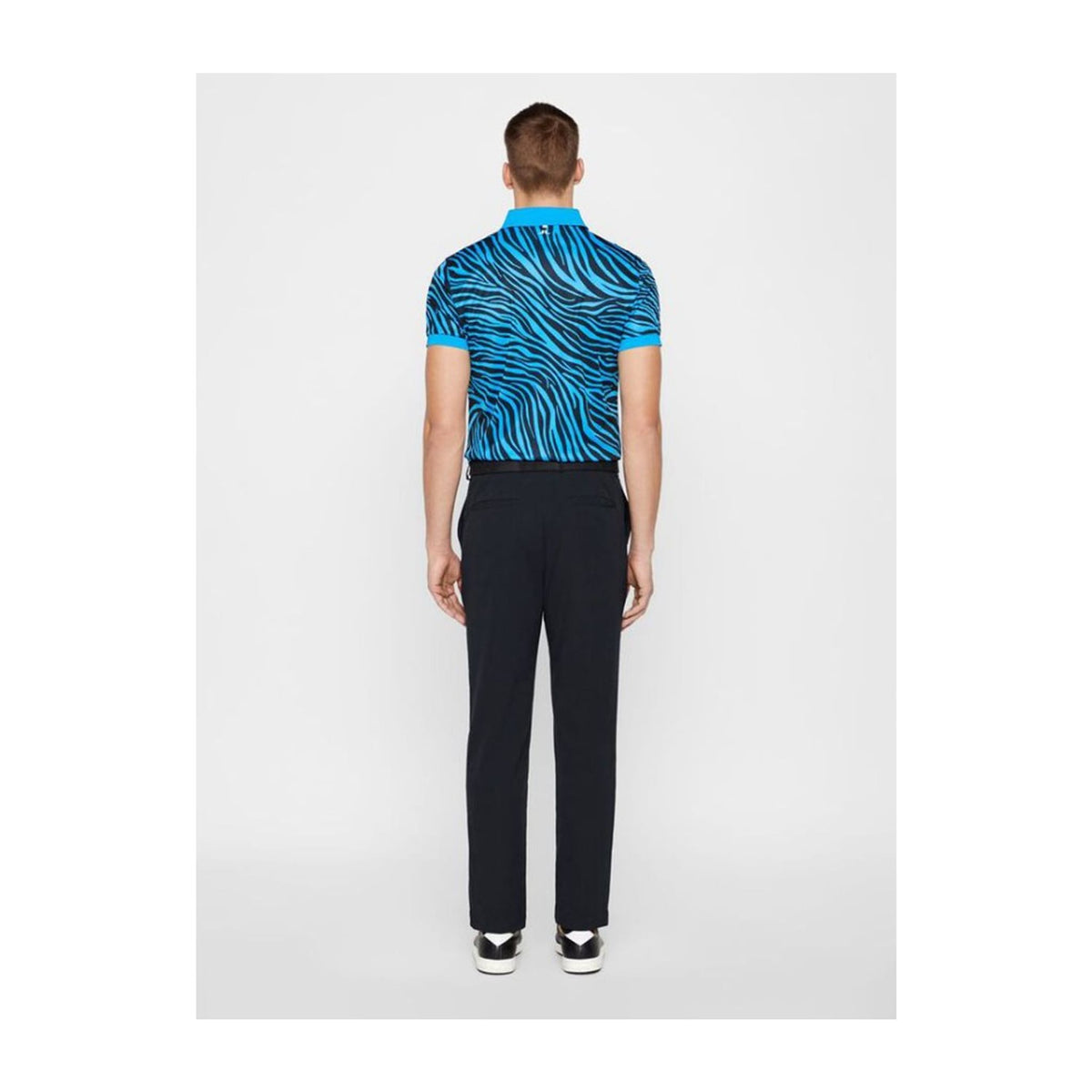 M Tour Tech Print Slim Fit-TX Polo Zebra Worl Blu