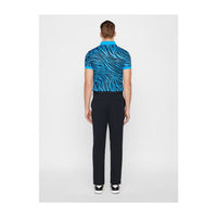 M Tour Tech Print Slim Fit-TX Polo Zebra Worl Blu