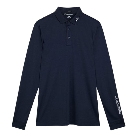 Tour Tech Golf Polo Langarm Navy Melange Herren Herren