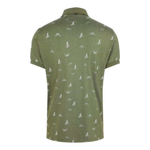 M Glen Regular Fit SS Polo JL Bridge Thyme Green Herren
