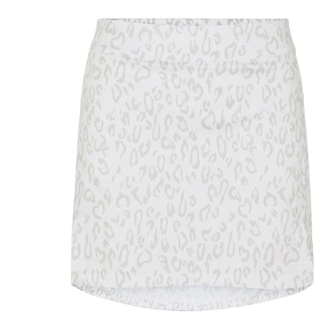 Rock W Amelie Print Animal Grey White Damen