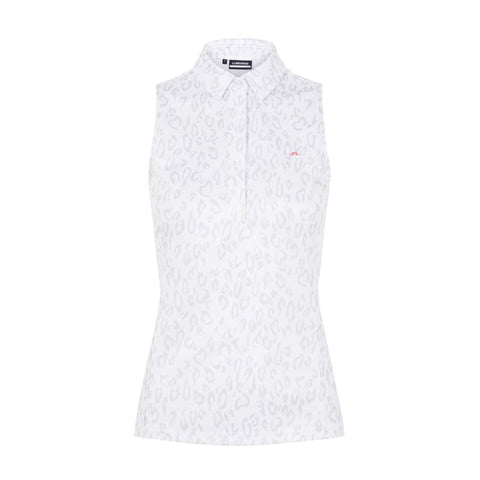 W Dena Polo SL Print Animal Grey White