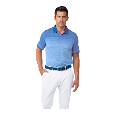 M Melange Fading SS Polo Strong Blue Mel Herren