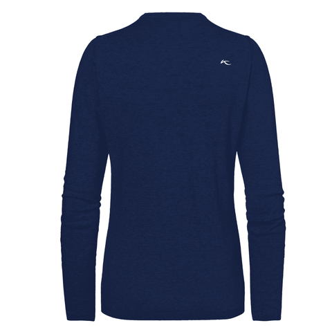 W Pullover V-Ausschnitt Kicki Atlanta Blau Meliert