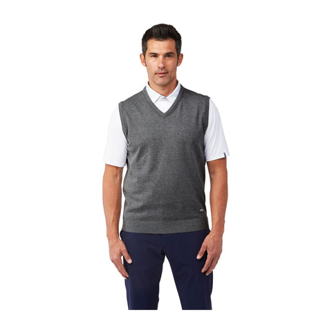 M Kirk V-Neck Vest Steel Greymelange