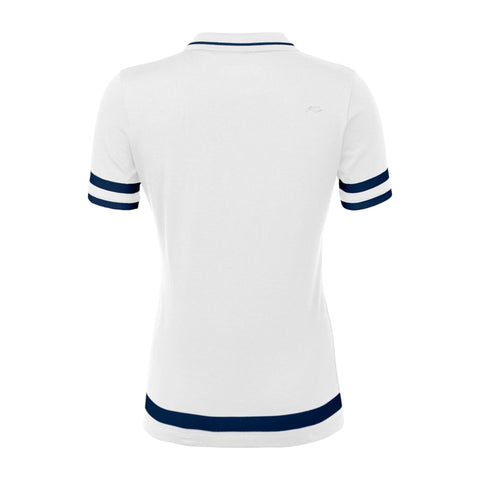 W Tana SS Polo White/Atlanta Blue