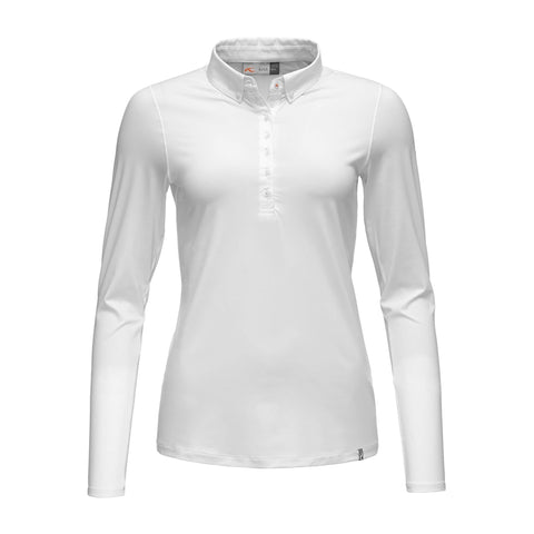 W Polo Scotscraig Langarm Weiß