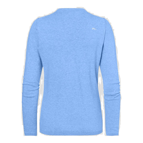 W Kicki V-Neck Pullover Vista Blue Mel Damen
