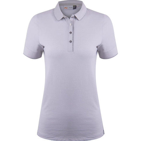 W Ella Structure Polo SS Alloy/Weiß Damen