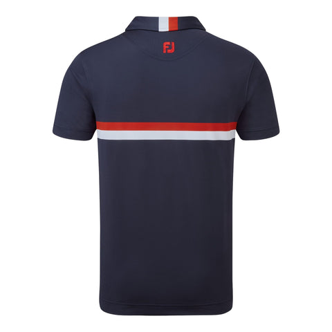 Double Chest Band Pique Polo Herren