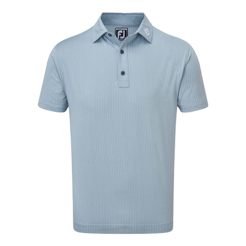 Polo Zig-Zag Print Lisle Dove Herren