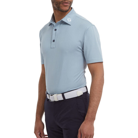 Polo Zig-Zag Print Lisle Dove Herren