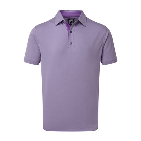 M Four Dot Jaquard SS Polo Purple/White Herren