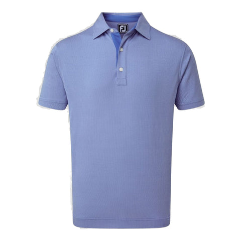 M Four Dot Jaquard SS Polo Royal/White Herren