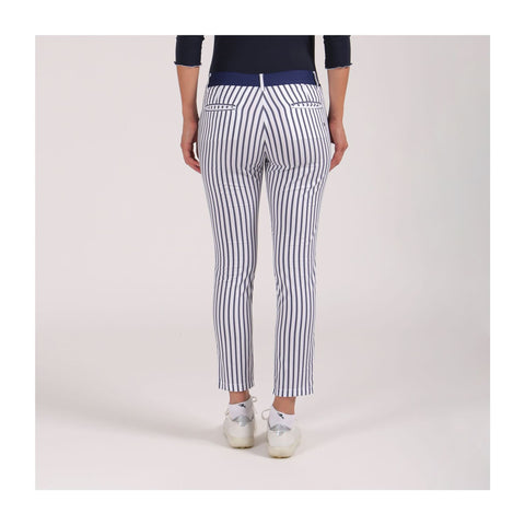 Hose Si W Weiß/Blau