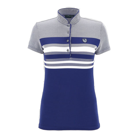 W Annetta SS Polo Weiß/Blau Damen