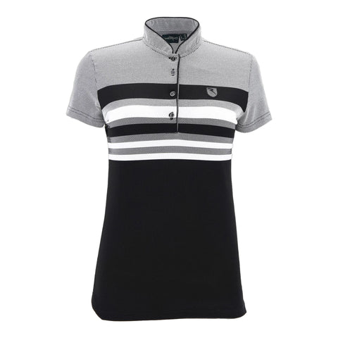 W Annetta SS Polo Weiß/Schwarz Damen