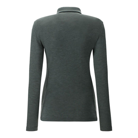 W Polo Allstop Langarm Grün Damen