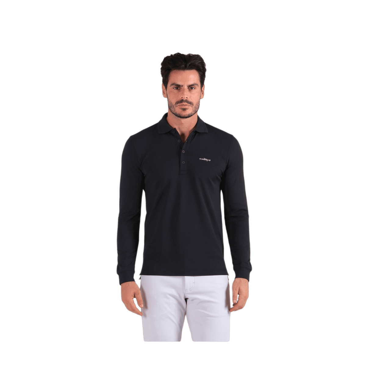 Polo Areala Langarm Schwarz