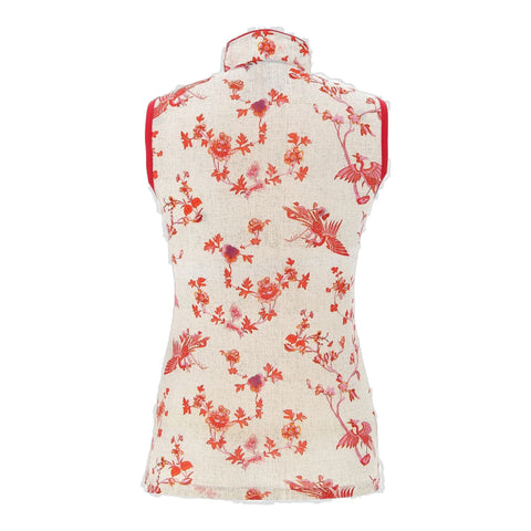 W Annaoxa SL Polo Rot gemustert Damen