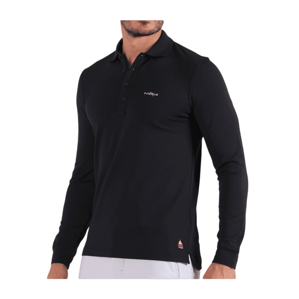 Polo Areala Langarm Schwarz