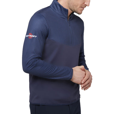 Emea Odyssey Fleece 1/4 Zip Golf Pullover Peacoat