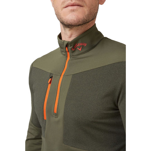 Emea Aquapel Golf Pullover Black, Lichen, Tigerlil Herren