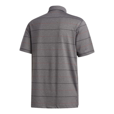 Ultimate Heather Stripe Polo Black/Coral/Melange Herren