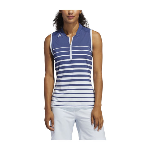 W Engineered Stripe SL Polo Indigo