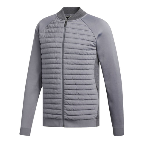 Jacke Adipure Quilted Hybrid Knit Grau Herren