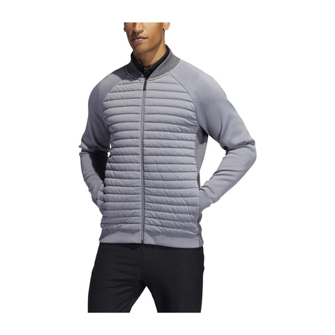 Jacke Adipure Quilted Hybrid Knit Grau