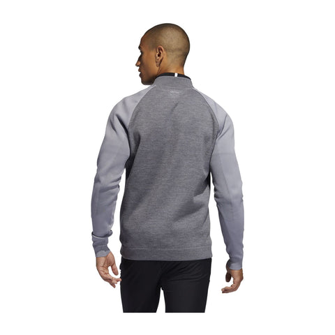 Jacke Adipure Quilted Hybrid Knit Grau