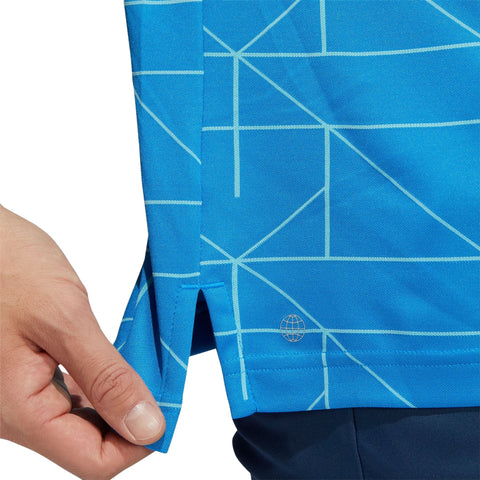 M Polo Jaquard Lines Blue Rush/Semi Mint Rush Herren