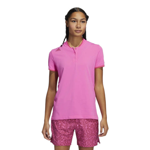 W Primeknit SS Polo Pink Damen