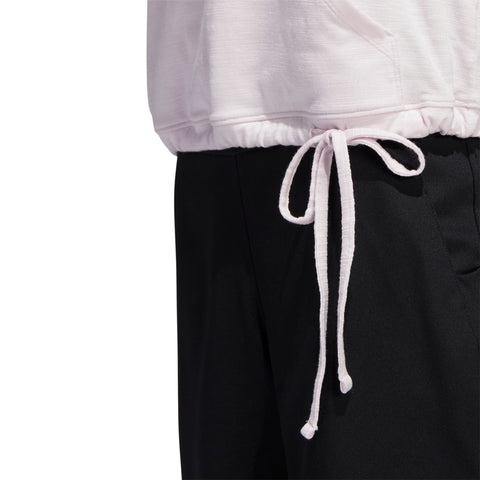 W Essentials Slub Hoodie Almost Pink/Weiß