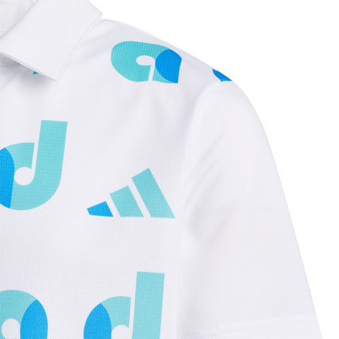 Jr. Polo Graphic Semi Mint Rush/Blue Rush/Weiß