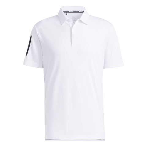 3-Streifen Basic SS Polo Weiß/Schwarz