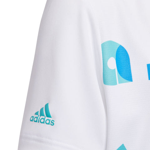 Jr. Polo Graphic Semi Mint Rush/Blue Rush/Weiß