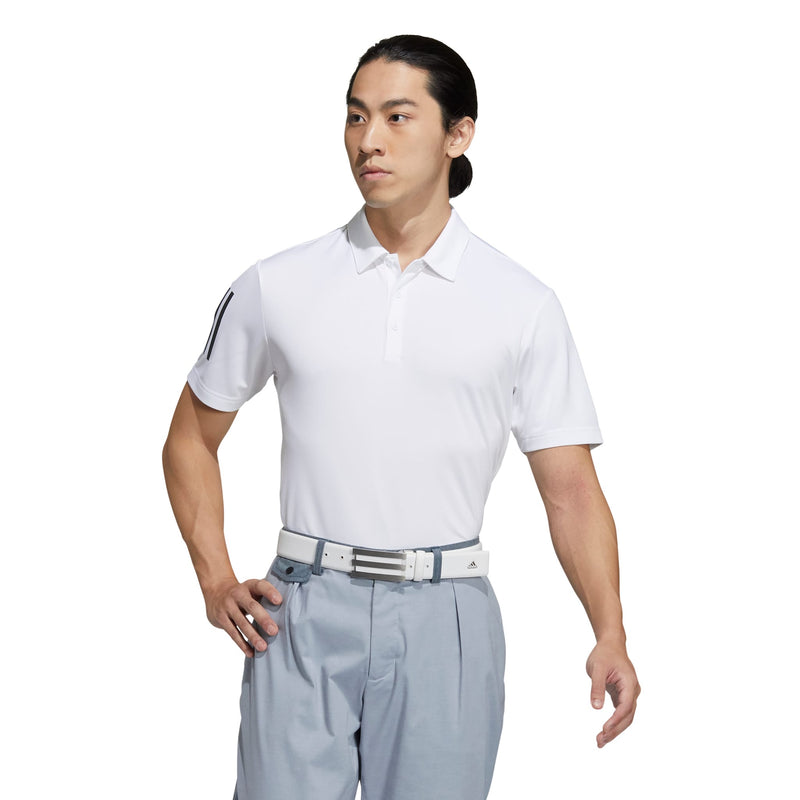 3-Streifen Basic SS Polo Weiß/Schwarz