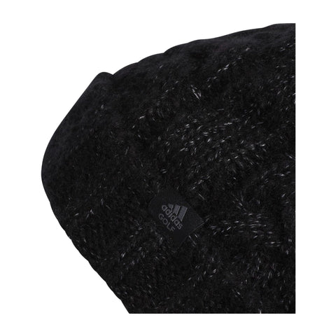 W Pom Beanie Black